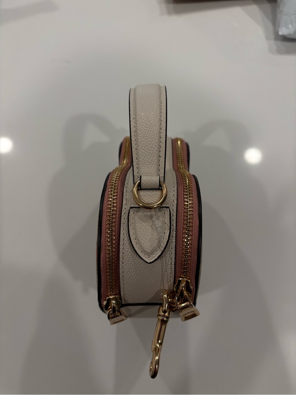 Coach Heart-Shaped Cherry Mini Bag in Pink and Tan - Picture 4 of 6